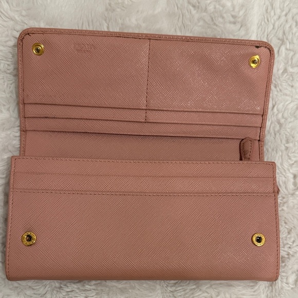 Prada Rose Wallet with Bow Accent - Picture 2 of 11